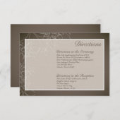 3x5方向カード秋のフローラ紅葉グレー エンクロージャーカード (正面/裏面)