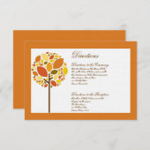 3x5方向カード秋モダンツリー秋 エンクロージャーカード (正面/裏面)