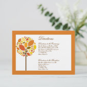 3x5方向カード秋モダンツリー秋 エンクロージャーカード (スタンド正面)