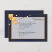 3x5方向カード紙提灯オンブルーチャイニーズ エンクロージャーカード (正面/裏面)