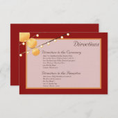 3x5方向カード紙提灯Red Chinese エンクロージャーカード (正面/裏面)