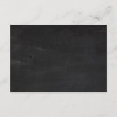 3x5方向カード結婚式の黒板のヴィンテージCha エンクロージャーカード (裏面)