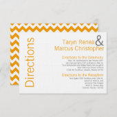 3x5方向カード黄色灰色の灰色の一流のシェブロン エンクロージャーカード (正面/裏面)