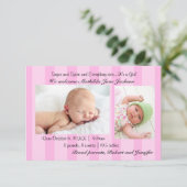 3x5砂糖とスパイスベビーガール誕生のお知らせ 案内状 (スタンド正面)