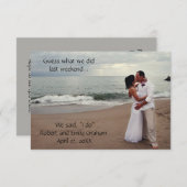 3x5結婚結婚発表の内容を推測 招待状 (正面/裏面)