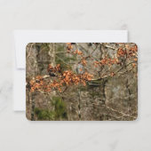 3x5 R.S.V.P.の応答カードシカのカップルの雌ジカの木びき台の迷彩柄 出欠カード (裏面)