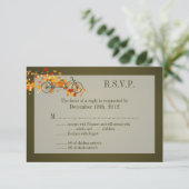 3x5 R.S.V.P.の応答カードブラウンの二重バイク 出欠カード (スタンド正面)