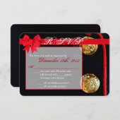 3x5 R.S.V.P.の応答カード均一海洋の服青 出欠カード (正面/裏面)