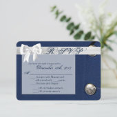 3x5 R.S.V.P.の応答カード空軍クラスユニフォーム 出欠カード (スタンド正面)