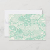 3x5 R.S.V.P.リプライカードカントリーミントレースプリント 出欠カード (裏面)