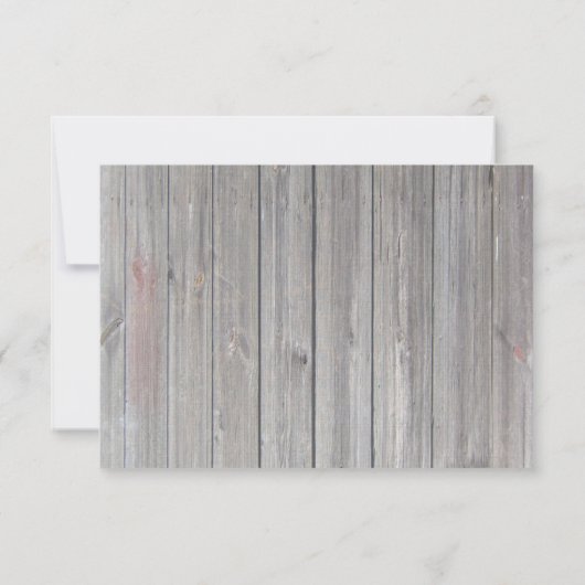 3x5 R.S.V.P.リプライカードバーンドウッドダイヤモンドリボン 出欠カード (裏面)