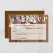 3x5 R.S.V.P.リプライカードメイスンジャールキャンドルライト 出欠カード (正面/裏面)