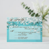 3x5 R.S.V.P.リプライカード春Babysブレスフラワー 出欠カード (スタンド正面)