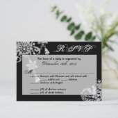 3x5 R.S.V.P.リプライ・カード・ダイヤモンド・ジュエリー・ネックレス 出欠カード (スタンド正面)