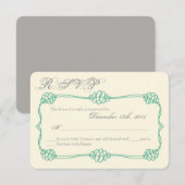 3x5 R.S.V.P.リプライ・カード・ノット・航海のいかりTiff 出欠カード (正面/裏面)