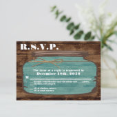 3x5 R.S.V.P.リプライ・カード・メイソンjarウッド・カントリー 出欠カード (スタンド正面)