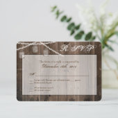 3x5 R.S.V.P.リプライ・カード・メイソンJAR文字列ライト 出欠カード (スタンド正面)