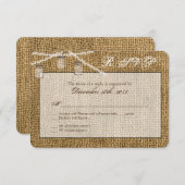 3x5 R.S.V.P.リプライ・カード・メイソンJAR文字列ライト 出欠カード (正面/裏面)