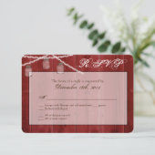 3x5 R.S.V.P.リプライ・カード・メイソンJAR文字列ライト 出欠カード (スタンド正面)