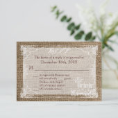 3x5 R.S.V.P.リプライ・カードDrink 食べ Be Burla結婚した 出欠カード (スタンド正面)