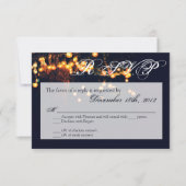 3x5 R.S.V.P.応答カードオークの木の弦のライトNig 出欠カード (正面)