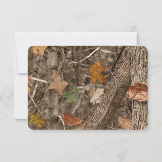 3x5 R.S.V.P.応答カード狩りカップル鹿Doe Bu 出欠カード (裏面)