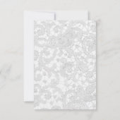 3x5 R.S.V.P.返信カード馬靴にウッドレース 出欠カード (裏面)