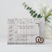 3x5 R.S.V.P.返信カード馬靴にウッドレース 出欠カード (スタンド正面)