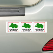 3x STICKER VOITURE sanglier - UNE ARDEUR D'AVANCE バンパーステッカー (車上)