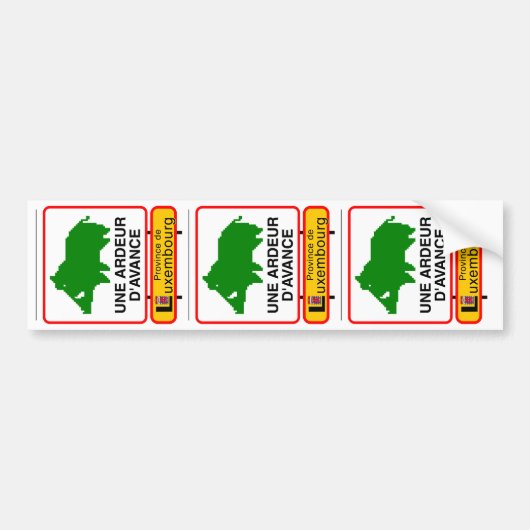 3x STICKER VOITURE - UNE ARDEUR D'AVANCE バンパーステッカー (正面)