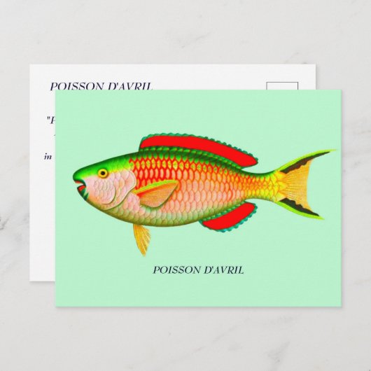 4おもしろい月のフォールの日のハガキ読 – カードの背面 ポストカード (正面/裏面)