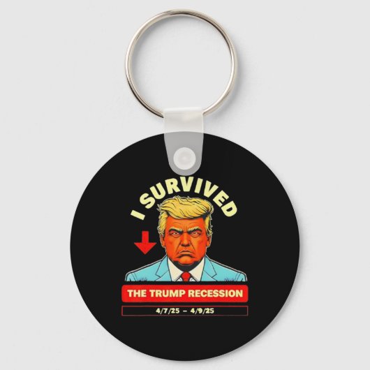 4おもしろい生き延び月7日から9日まで行われたトランプの不況 キーホルダー (正面)