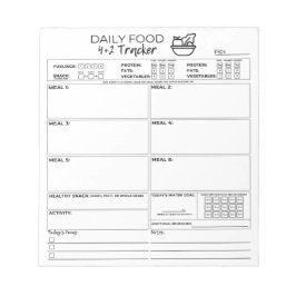 4および2メモ帳Food Tracker ノートパッド