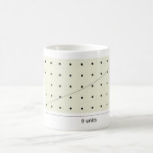 4および9の互いに素な格子 コーヒーマグカップ (中央)
