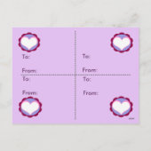 4かわいいカップケーキバレンティインカード シーズンポストカード (裏面)