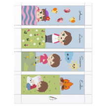 4かわいいキャンピングフレンド編集可能ブックマーク