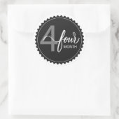 4か月マイルストーンクラシックラウンドステッカー ラウンドシール (バッグ)