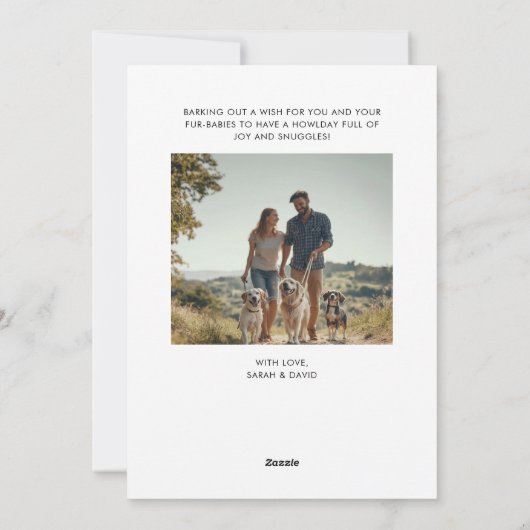 4ついけなのフォトドッグおもしろいクリスマスペットを定義 シーズンカード (裏面)