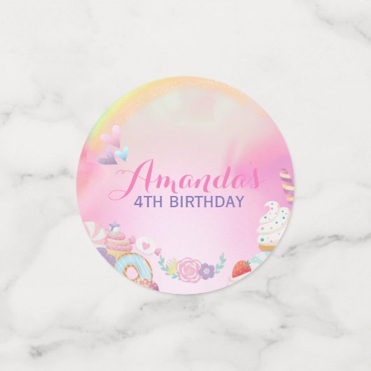 4つのいつもの甘いunfourgetable コンフェッティ (スモール正面)