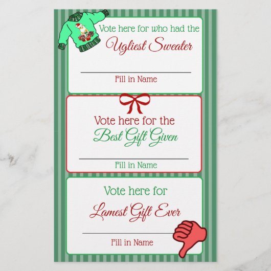 4つのおもしろいクリスマスゲーム チラシ (正面)