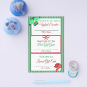 4つのおもしろいクリスマスゲーム チラシ (シングル)