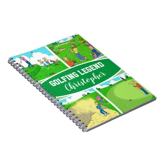 4つのおもしろいゴルフシーン ノートブック (右側)