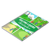 4つのおもしろいゴルフシーン ノートブック (左側)