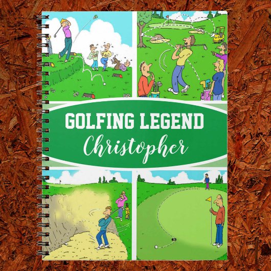 4つのおもしろいゴルフシーン ノートブック