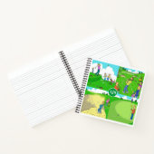 4つのおもしろいゴルフ漫画。 ノートブック (内部)