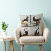 4つのおもしろい顔のフード付きMergansers Ducks クッション (椅子)