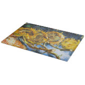 4つのひまわり付きスチルライフVan Vincentゴッホ カッティングボード (角)