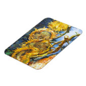 4つのひまわり付きスチルライフVan Vincentゴッホ マグネット (左側)