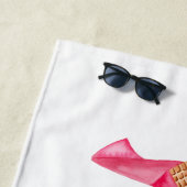 4つのアイスクリームパーソナライズされた ビーチタオル (インサイチュ)