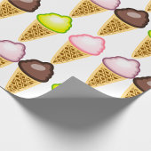 4つのアイスクリーム ラッピングペーパー